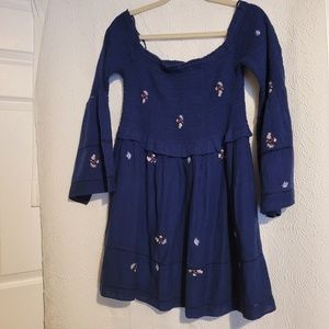 FREE PEOPLE Blue Counting Daisies Dress